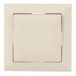 Intrerupator simplu Abex Perla WP-1P, incastrat, rama inclusa, bej