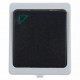 Intrerupator simplu cu indicator luminos Hoff Cubik, aparent, 10A, IP54, gri + negru
