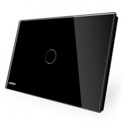 Intrerupator simplu cu indicator luminos Livolo VL-C901-82, touch, incastrat, modular - 3, negru