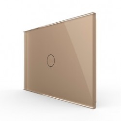 Intrerupator simplu cu indicator luminos Livolo VL-FC1-3G-13, touch, incastrat, modular - 3, auriu
