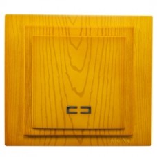 Intrerupator simplu, cu indicator luminos, Mono Electric Larissa, incastrat, rama inclusa, stejar