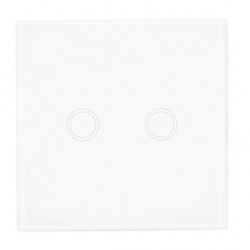 Intrerupator touch dublu cu indicator luminos, PNI SH202, incastrat, alb