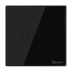 Intrerupator touch smart / inteligent, triplu cu indicator luminos Sonoff T3EU3C, touch, incastrat, alb