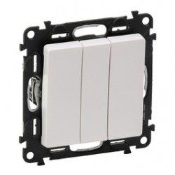 Intrerupator triplu Legrand Valena Life FR 752103, incastrat, alb