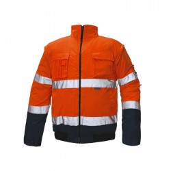 Jacheta 2 in 1 termoizolata Orange / Albastru Clovelly