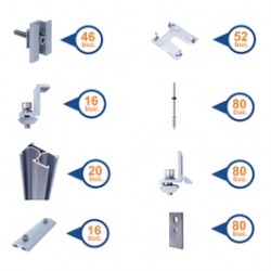 Kit prindere sistem fotovoltaic 12 KWh pentru acoperis tip tabla / tigla metalica