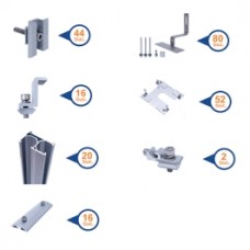 Kit prindere sistem fotovoltaic 12 KWh pentru acoperis tip tigla ceramica