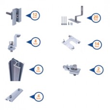 Kit prindere sistem fotovoltaic 3 KWh pentru acoperis tip tigla ceramica