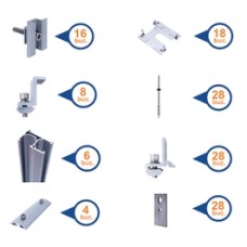 Kit prindere sistem fotovoltaic 4 KWh pentru acoperis tip tabla / tigla metalica