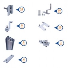Kit prindere sistem fotovoltaic 4 KWh pentru acoperis tip tigla ceramica