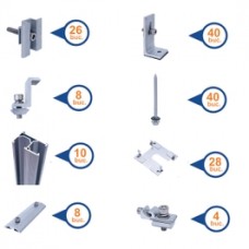 Kit prindere sistem fotovoltaic 6 KWh pentru acoperis tip Panou Sandwich maxim 60 mm