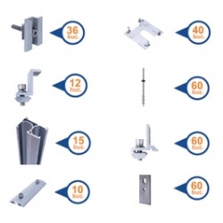 Kit prindere sistem fotovoltaic 8 KWh pentru acoperis tip tabla / tigla metalica