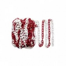 Lant Plastic Alb Roșu, 8mm, lungime 25m