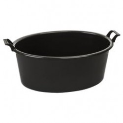 
                                        Lighean oval, plastic, negru, 690 x 540 x 300 mm, 70 L                                    