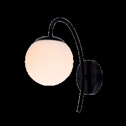 LINA APLICA 1XE27 NEGRU/ ALB STICLÄ