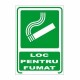 Loc pentru fumat, semn din plastic, 20x30cm