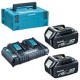Makita  197629-2 - Set 2 acumulatori si incarcator, Li-Ion LXT, 18 V, 5 Ah, valiza speciala