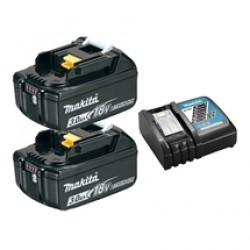 Makita  2x BL1830B + DC18RC - 2x Acumulator, Li-Ion, 18 V, 3 Ah + Incarcator