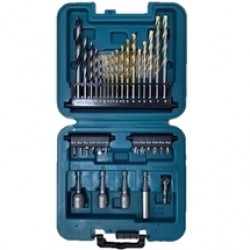 Makita  B-68498 - Set accesorii insurubare si burghie mixte, 34 bucati