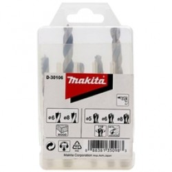 Makita  D-30106 - Set burghie mixte , 5-8  mm, tija cilindrica, 5 bucati