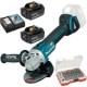 Makita  DGA504Z + Skil - 2610S00916 - Polizor unghiular, 125 mm + Set 2 acumulatori si incarcator, Li-Ion, 18 V, 5 Ah + Set capete de insurubare, mixt, 51 bucati