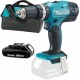 Makita  DHP453SYX - Masina de gaurit si insurubat cu percutie cu 1 acumulator, Li-Ion, 18 V, 1.5 Ah, 42 Nm, geanta textila