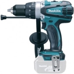 Makita  DHP458Z - Masina de gaurit si insurubat cu percutie fara acumulatori si incarcator, Li-Ion, 18 V, - Ah, 91 Nm, led iluminare