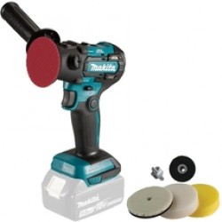 Makita  DPV300Z - Masina de lustruit fara acumulatori si incarcator, Li-Ion, 18 V, -Ah, 50 mm, accesorii