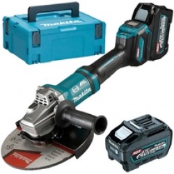 Makita  GA038GT201 - Polizor unghiular cu 2 acumulatori, Li-Ion, 40 V, 5 Ah, 230 mm, valiza speciala
