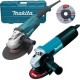 Makita  GA9020 + 9558HNR - Polizor unghiular, 2200 W, 230 mm + Polizor unghiular, 840 W, 125 mm, valiza plastic