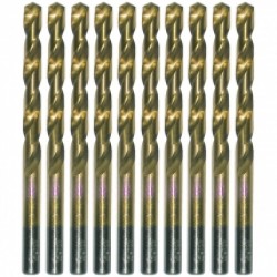 Makita  P-61086-10 - Set burghie metal, HSS-TIN, 3.5  mm, tija cilindrica, 10  bucati