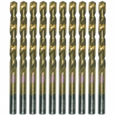 Makita  P-61248-10 - Set burghie metal, HSS-TIN, 7.5  mm, tija cilindrica, 10  bucati