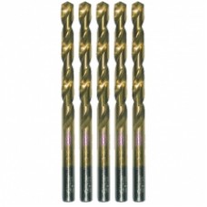 Makita  P-61307-5 - Set burghie metal, HSS-TIN, 9.5  mm, tija cilindrica, 5  bucati