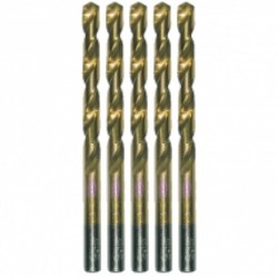 Makita  P-61307-5 - Set burghie metal, HSS-TIN, 9.5  mm, tija cilindrica, 5  bucati