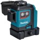 Makita  SK700D - Nivela laser cu linii, 25 m, +/-0.2 mm/m, 1 linii laser, fascicul rosu, proiectie 360 grade, receptor, suport perete, geanta textila