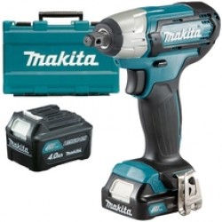 Makita  TW141DSME - Masina de insurubat cu impact cu 2 acumulatori, Li-Ion, 12 V, 4 Ah, patrat 1/2 inch, 145 Nm, M8-M16, valiza plastic