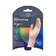 
                                        Manusi de protectie unica folosinta Mercator To - Go, vinil, transparent, marimea S, set 10 buc                                    