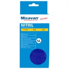 
                                        Manusi de protectie unica folosinta Misavan, nitril, albastre, marimea XL, set 10 buc                                    