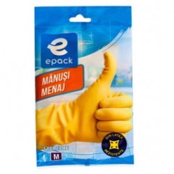 
                                        Manusi menaj Epack N2255V, latex, marimea M, galben, 1 pereche                                    