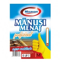 
                                        Manusi menaj Misavan, profesionale, marimea M, latex, galbene                                    
