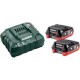 Metabo  685301000 - Set 2 acumulatori si incarcator, LiHD, 12 V, 2 Ah