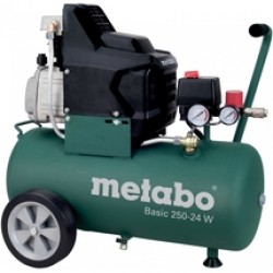 Metabo  BASIC 250-24 W - Compresor, cu ulei, 1500 W, 24 l, 200 l/min, 8 bar