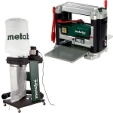 Metabo  DH 330 + SPA 1200 - Masina de rindeluit si degrosat, 1800 W, 330 mm, cutite reversibile, monofazata + Aspirator pentru rumegus, 550 W, 65 l, 250 l/sec, 100 mm