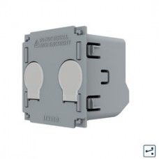 Modul intrerupator cap scara dublu cu touch si indicator luminos Livolo VL-FC2S-2G, incastrat