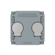 Modul intrerupator dublu Livolo VL-FC2-2G, touch, incastrat, modular - 1, gri