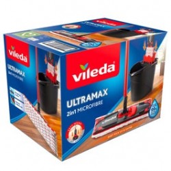 
                                        Mop microfibre + coada telescopica + galeata cu dispozitiv de stoarcere, Vileda Ultramax 2 in 1                                    