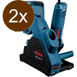 Pachet  2x Bosch GNF 35 CA - Freza pentru caneluri beton, 1400 W, 150 mm, turatie constanta, pornire lina, protectie repornire, valiza plastic