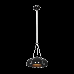 PEARL CANDELABRU 3xE27 NEGRU/AURIU