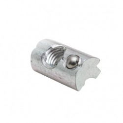 Piulita Color Metal M8 cu bila de ghidare in profil , aluminiu