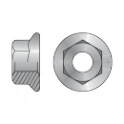  PIULITA HEXAGONALA CU FLANSA DIN6923, OTEL GR.8, ZINCAT